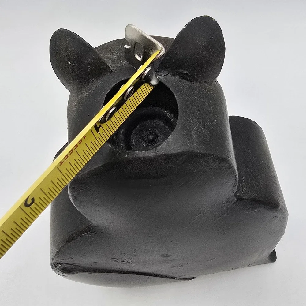 VTG Metal Iron Folk Art Cat Candlestick Holder Black Gold Cottagecore Halloween